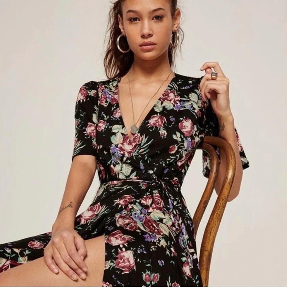 Reformation Laurel Floral Wrap Dress